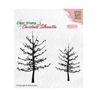 Nellie's Choice • christmas silhouettes clear stempel leafless trees (7,5x5cm plus 5,5x3,7cm) - thumbnail
