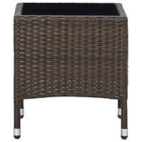 Tuintafel 40x40x45 cm poly rattan bruin - thumbnail