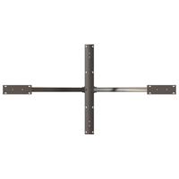 Eettafelpoot spider vorm 150x78x(72-73) cm staal naturel - thumbnail