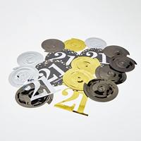 21 Jaar Hangdecoratie Swirls Goud/Zilver - thumbnail