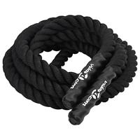 Battle rope 9 m 6,8 kg polyester zwart - thumbnail
