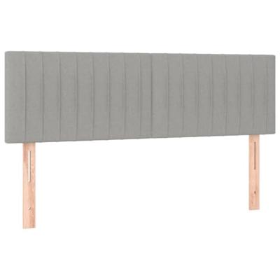 Boxspring met matras stof lichtgrijs 140x190 cm