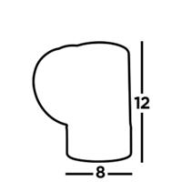 Searchlight Kunststof wandspotCoastal Downlight zwart - 7591-1BK - thumbnail