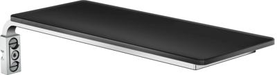 Hansgrohe Casetta planchet van veiligheidsglas E, zwart/chroom Hansgrohe Casetta planchet van veiligheidsglas E, zwart/chroom