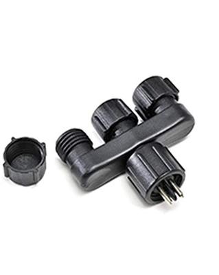 KonstSmide Splitter 12 volt (1=3) zwart - 7449-000