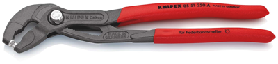Knipex Bandveerklemtang | 250 mm Lengte | Anti-Slip | Kunststof Bekleed | Grijs Geatramenteerd - 85 51 250 A SB