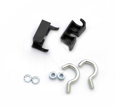 Simson ringslot montageset normaal - 2 haken, 2 klemmen, 2 bouten, 2 ringen - zwart