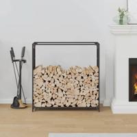 Brandhoutrek 90x28x90 cm koudgewalst staal zwart - thumbnail