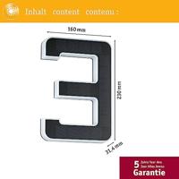 Paulmann 79844 4000870798447 Huisnummerlamp op zonne-energie Energielabel: G (A - G) 0.20 W Warmwit Zwart - thumbnail