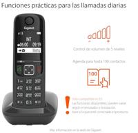 Huistelefoon Gigaset AS690 Zwart - thumbnail