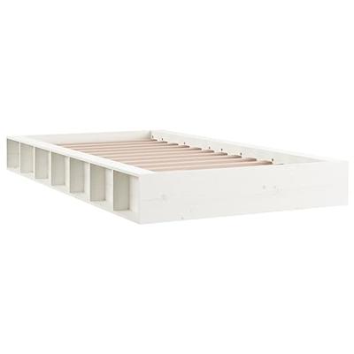 Bedframe massief hout wit 135x190 cm 4FT6 Double - thumbnail