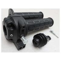 Domino gasgreep set "vintage" throttle grips alu sw 2-train vint dayt - thumbnail