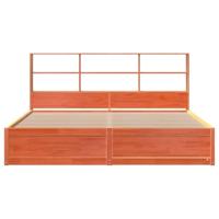 Bedframe zonder matras massief grenenhout wasbruin 180x200 cm - thumbnail