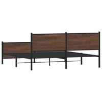 Bedframe zonder matras metaal bruin eikenkleur 180x200 cm - thumbnail