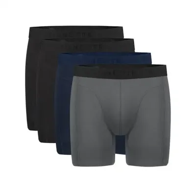 4-Pack Bamboe Heren Long boxershorts - 32389 - Mannen onderbroek met lange pijpjes - Tegen schurende benen