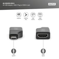 Digitus USB 2.0 Adapter [1x USB-C - 1x HDMI-bus] AK-300450-000-S - thumbnail