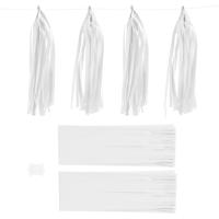 Creativ Company Tassels, afm 12x35 cm, 14 gr, wit, 12 stuk/ 1 doos - thumbnail