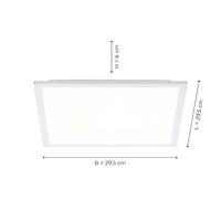 Just Light 12200-16 FLAT LED-plafondlamp LED 12 W, 5 W Wit - thumbnail