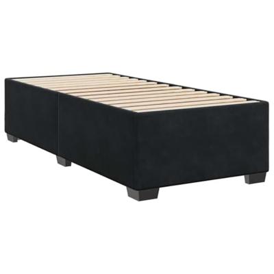 Boxspring met matras fluweel zwart 90x190 cm