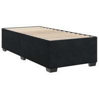 Boxspring met matras fluweel zwart 90x190 cm - thumbnail