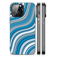 iPhone 14 Pro Max Back Case Waves Blue - thumbnail
