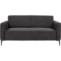 Goossens Bank Key West antraciet, micro leer, 2,5-zits, modern design - thumbnail