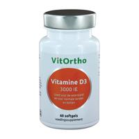 VitOrtho Vitamine D3 3000IE 60 Softgels - thumbnail