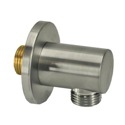 Wandaansluitbocht rond 1/2" geborsteld staal Wandaansluitbocht rond 1/2" geborsteld staal