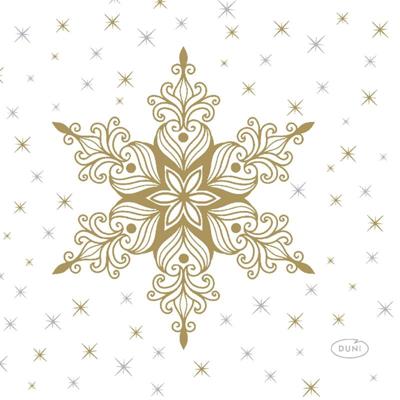 Duni Servetten Snowstars White 24 X 24 Cm