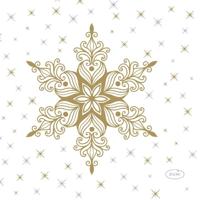 Duni Servetten Snowstars White 24 X 24 Cm - thumbnail