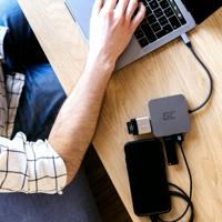 Green Cell AK61 notebook dock & poortreplicator USB 3.2 Gen 1 (3.1 Gen 1) Type-C Zilver - thumbnail