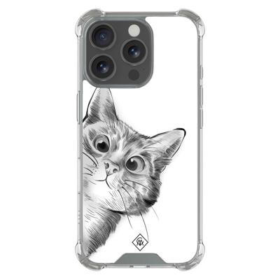 iPhone 16 Pro shockproof hoesje - Kat kiekeboe