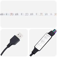 Ottoman bed met matrassen en LED's 180x200cm fluweel - thumbnail