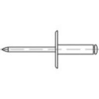 TOOLCRAFT 160170 Open popnagel (Ø x l) 4.8 mm x 16 mm Aluminium Staal 250 stuk(s) - thumbnail