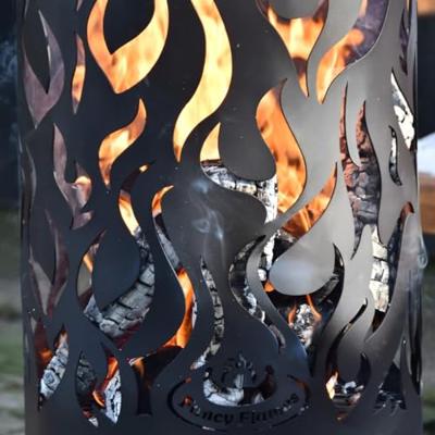 Esschert Design vuurton flames koolstofstaal zwart ff408