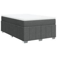 Boxspring met matras stof donkergrijs 120x190 cm - thumbnail