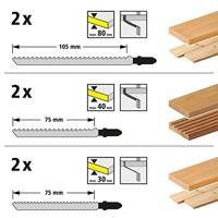 Wolfcraft Decoupeerzaagblad-Set | 12-delig | T-Schaft | 1 set - 2377000 - thumbnail