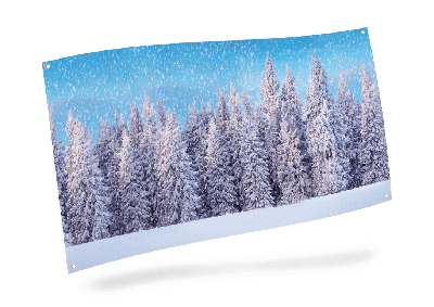 Achtergronddoek sneeuwbos 150x75 cm My Village - My village