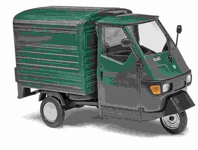 Busch Piaggio Met Laadbak Groen 1/43