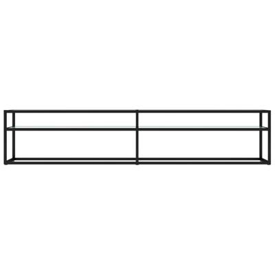 Tv-meubel 200x40x40,5 cm gehard glas witmarmerkleurig - thumbnail