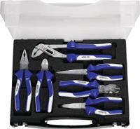 Promat/Tecwerk Set tangen | inhoud: 6-delig | verchroomd | kunststof koffer - 4000810095 - thumbnail