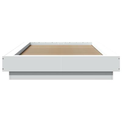 Bedframe LED massief hout wit 140x190 cm - thumbnail