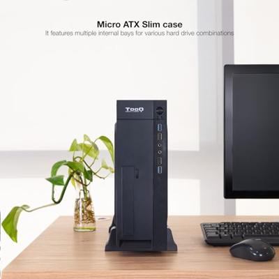 ATX/mATX Semi-toren BehuizingTooQ TQC-3008U3C Zwart