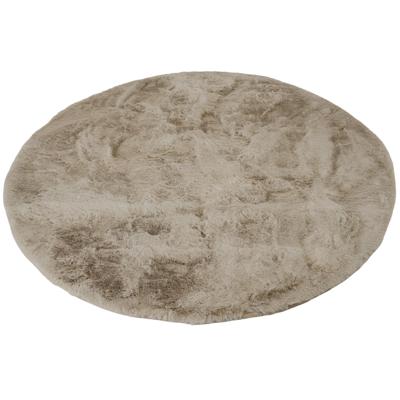KNUFFEL Pluizig Rond Vloerkleed Licht Taupe - Hoogpolig Taupe Tapijt Extra Zacht KNUFFEL Pluizig Rond Vloerkleed Licht Taupe - Hoogpolig Taupe Tapijt Extra Zacht