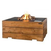 Cocoon vuurtafel teakhout rechthoek antraciet - thumbnail