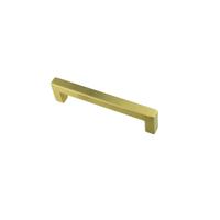 HHD Pro Meubelgreep Kasttrekker Cubica 12/128mm Messing Gepolijst - thumbnail