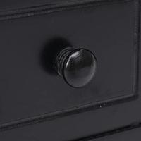 Bijzettafel 40x40x40 cm paulowniahout zwart - thumbnail