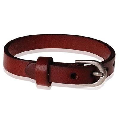 Stone Valley leren armband Verstelbaar Gesp Kastanjebruin Stone Valley leren armband Verstelbaar Gesp Kastanjebruin