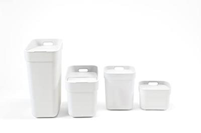 Curver ready to collect prullenbak GFT 30 liter wit-lichtgrijs