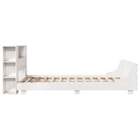 Bedframe zonder matras massief grenenhout wit 120x190 cm - thumbnail
